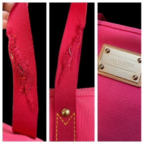 Louis Vuitton Pink Canvas Antigua Cabas MM Bag, Wallet & Dust bag Bundle - Picture 9 of 16